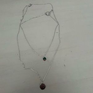 Silver Adjustable Necklace Set